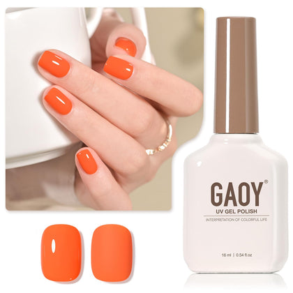 GAOY Vernis à Ongles Gel Orange 16ml vue de face