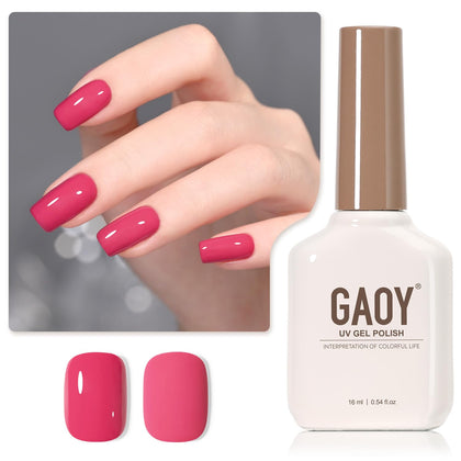 GAOY vernis à ongles gel rose 16ml vue avant