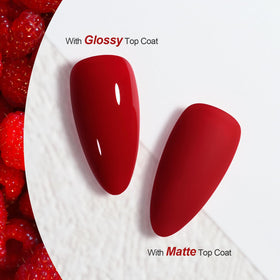 GAOY vernis à ongles gel rouge carmin 16ml, application sur ongles
