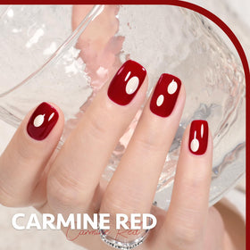 GAOY vernis à ongles gel rouge carmin 16ml, finition brillante sur ongles