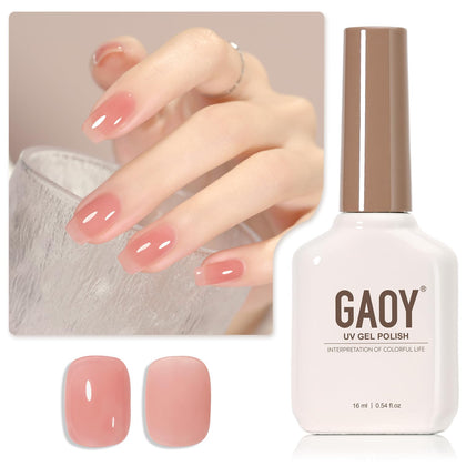 GAOY Vernis Gel 16ml rose poudré vue de face
