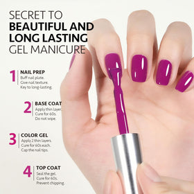 GAOY Vernis Gel 16ml Violet Prunier avec autres couleurs
