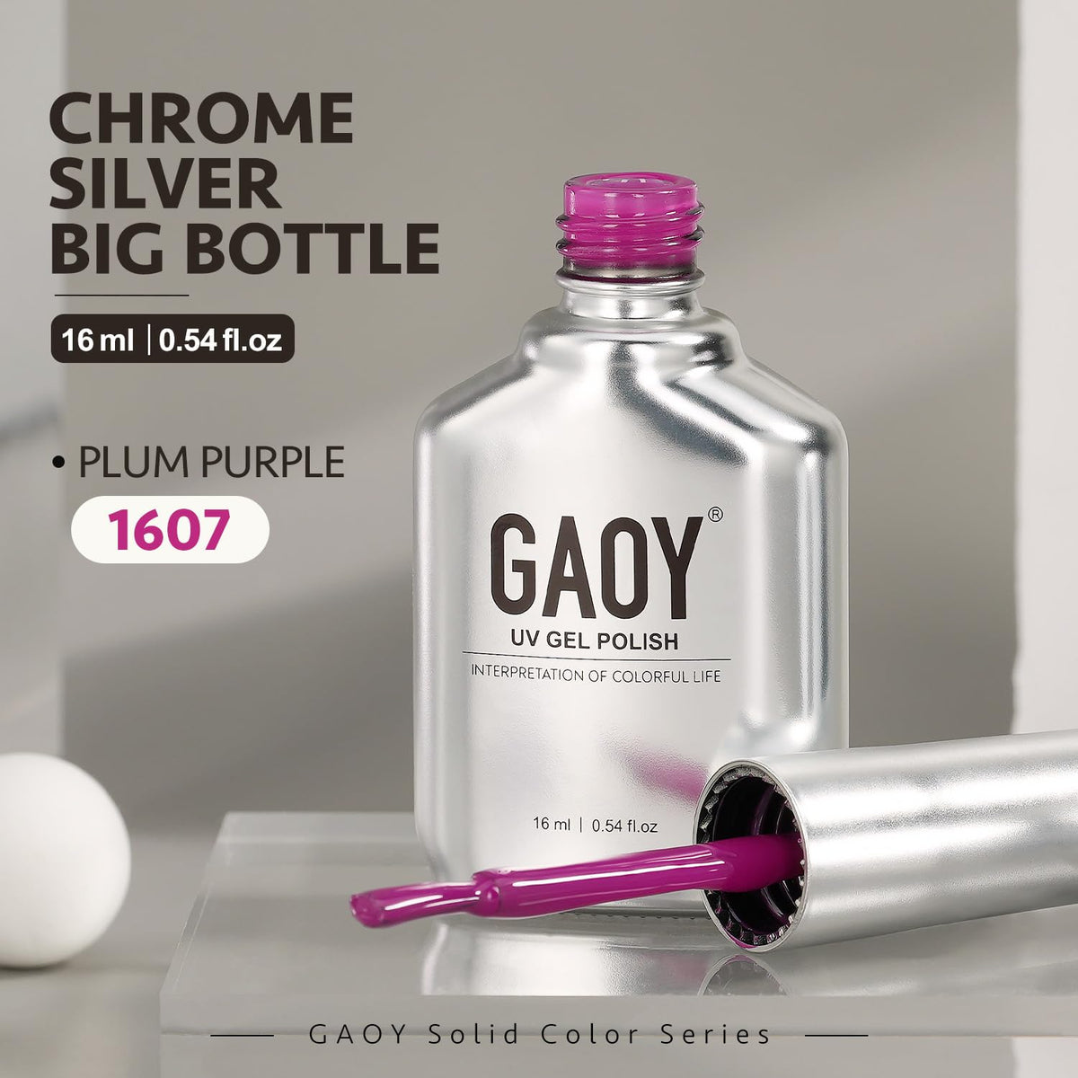 GAOY Vernis Gel 16ml Violet Prunier en situation manucure