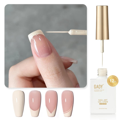 GAOY Vernis Gel Beige Tourbillon 12ml bouteille vue de face