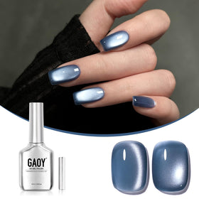 GAOY vernis gel Cat Eye bleu 16ml avec effet holographique