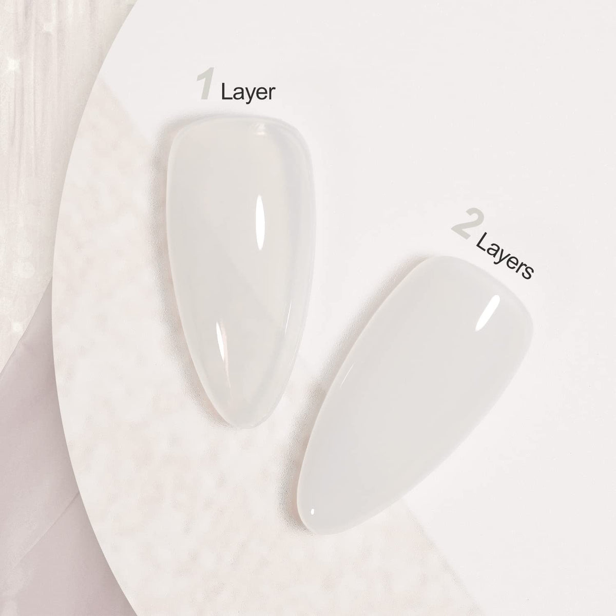 GAOY vernis gel nude transparent 16ml, application sur ongle