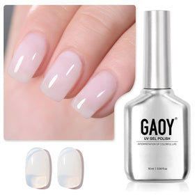 GAOY vernis gel nude transparent 16ml, bouteille avant