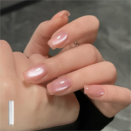 GAOY vernis gel rose pailleté cat eye 16ml vue avant