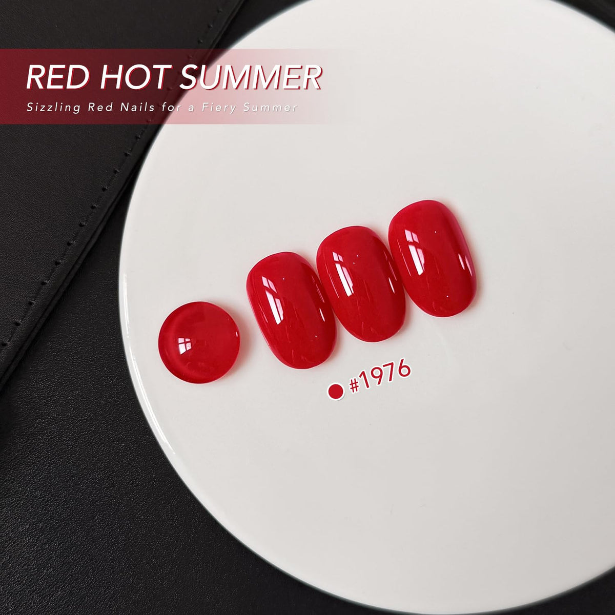 GAOY vernis gel rouge satin finition brillante
