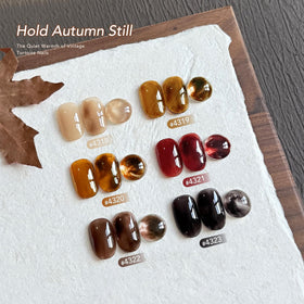 GAOY vernis gel tortoise marron couleurs variées sur table