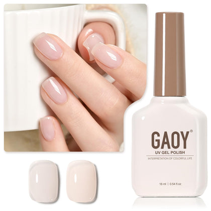 GAOY Vernis Gel Transparent 16ml, bouteille vue de face