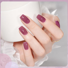 GAOY vernis gel violet translucide 16ml application sur ongles