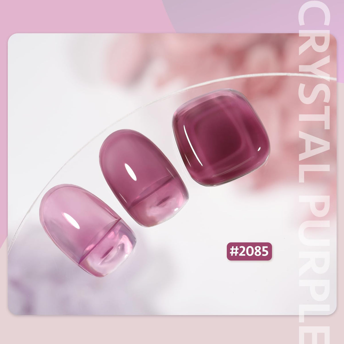 GAOY vernis gel violet translucide 16ml bouteille avec étiquette visible