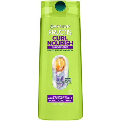 Garnier Curl Nourish Shampoo 22 Fl Oz vue avant avec étiquette