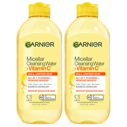 Garnier Eau Micellaire Éclaircissante 400ml vue avant avec bouchon