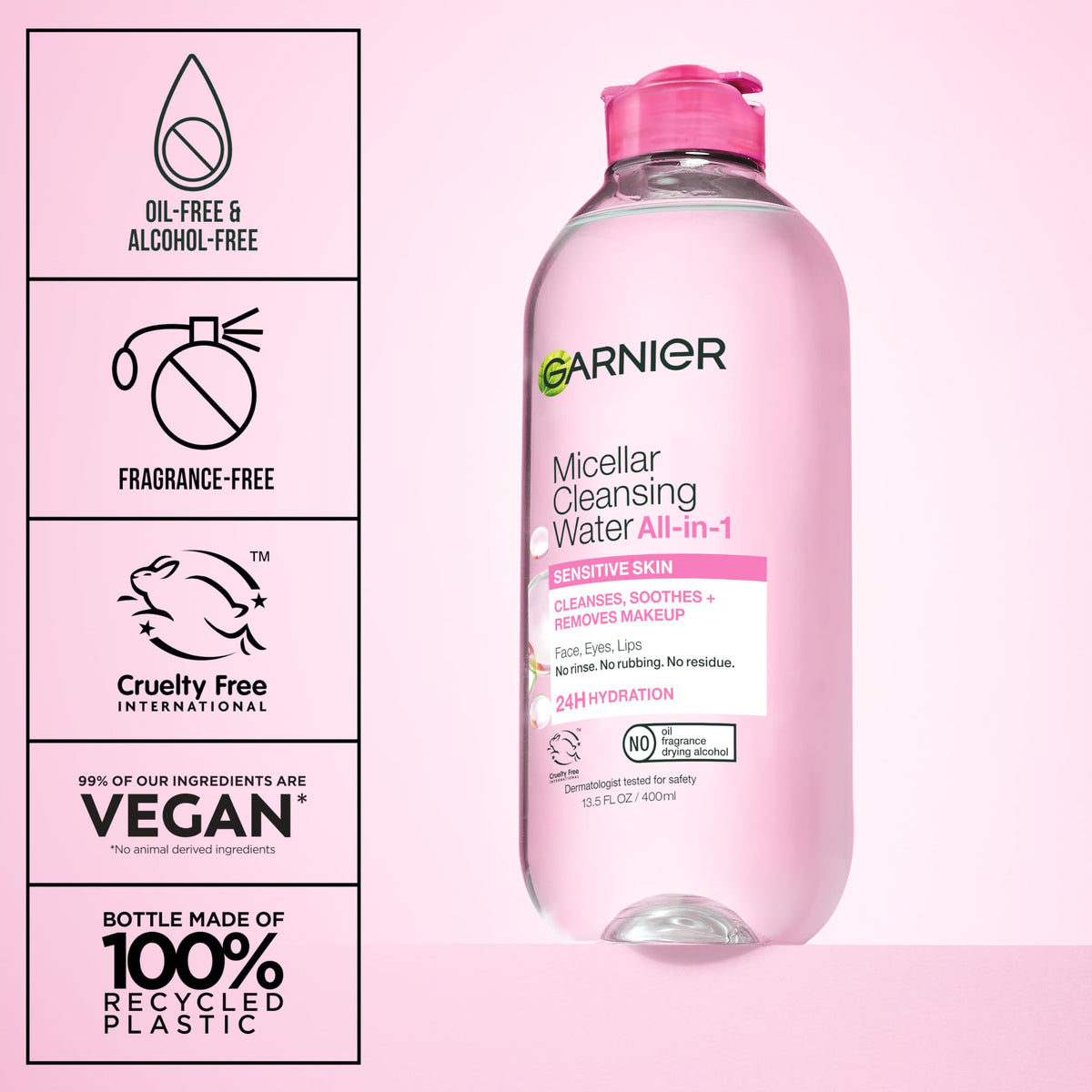 Garnier Eau Micellaire Nettoyante sur un coton