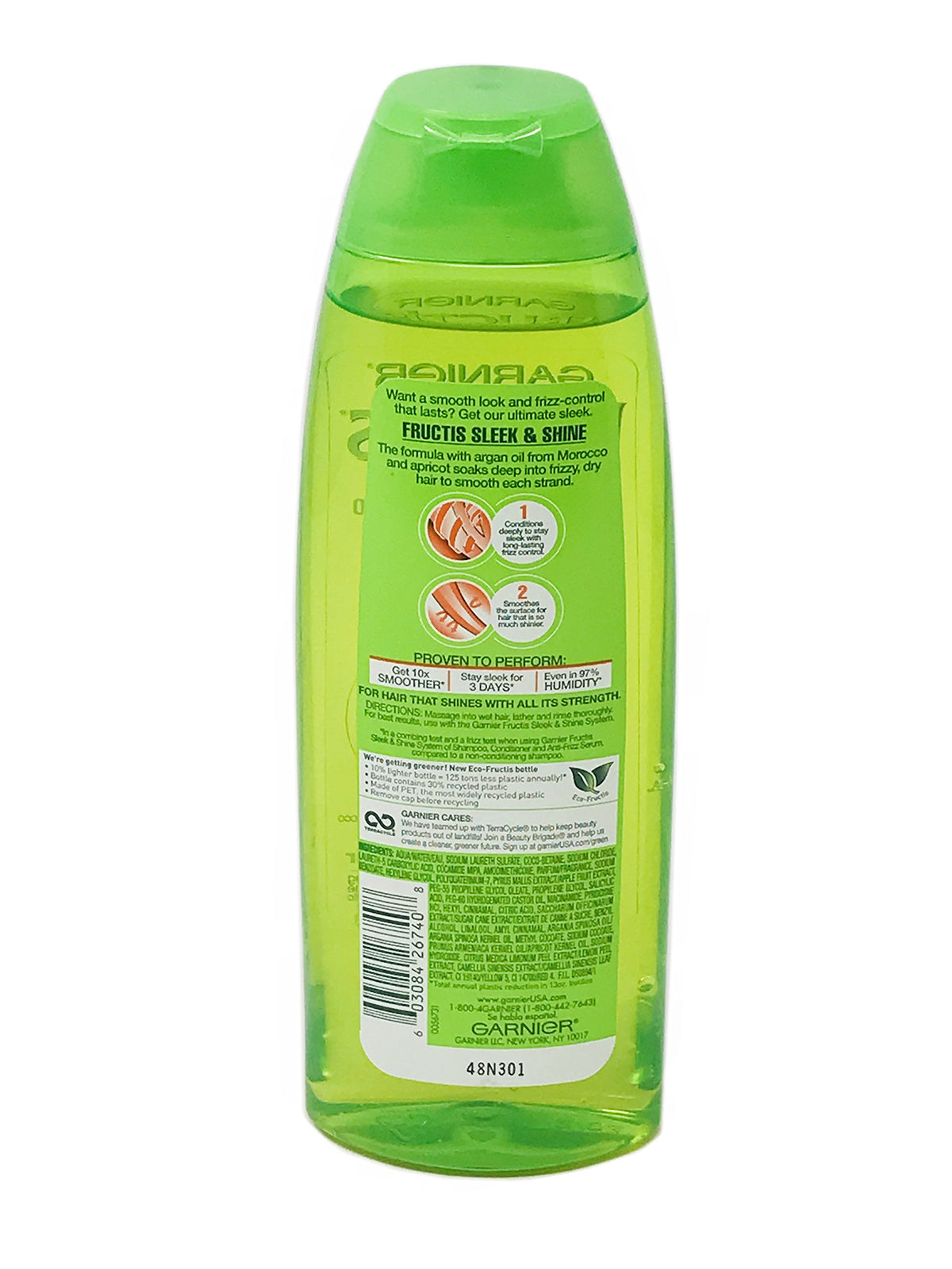 Garnier Fructis Shampooing Sleek & Shine 384ml dos