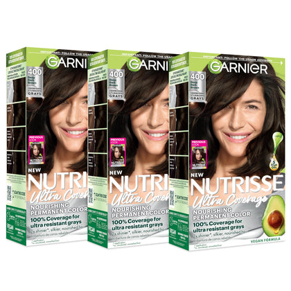 Garnier Nutrisse 400 Marron Foncé boîte avec ampoule d'huile