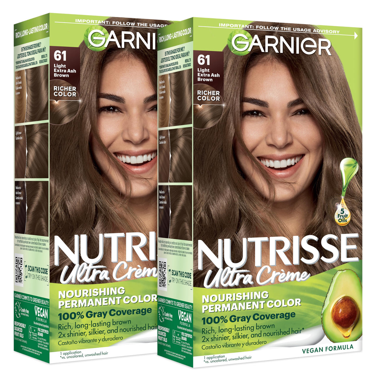 Garnier Nutrisse 61 Brun Clair Cendré vue avant