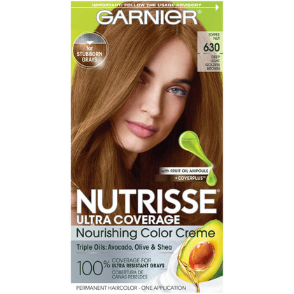 Garnier Nutrisse 630 Brun Clair Doré crème colorante avant utilisation