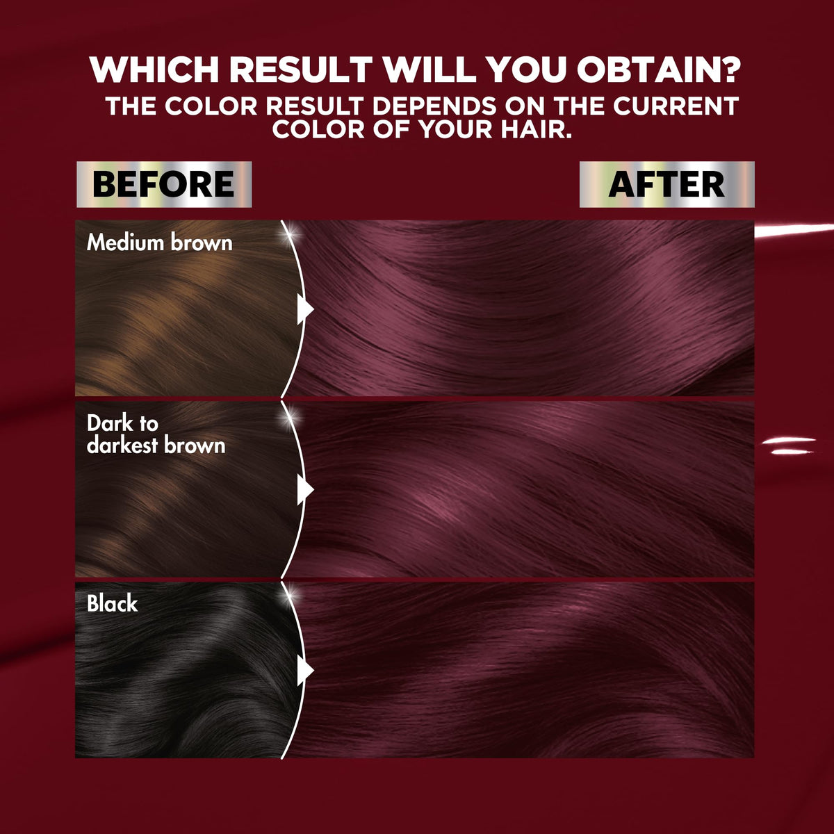 Garnier Nutrisse Ultra Color BR2 Bourgogne Intense - application sur cheveux