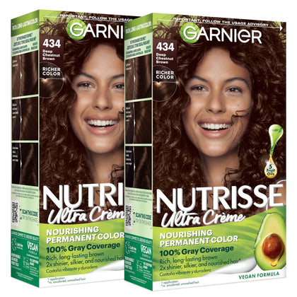 Garnier Nutrisse Ultra Crème Teinture Cheveux 434 Marron Chocolat avant application
