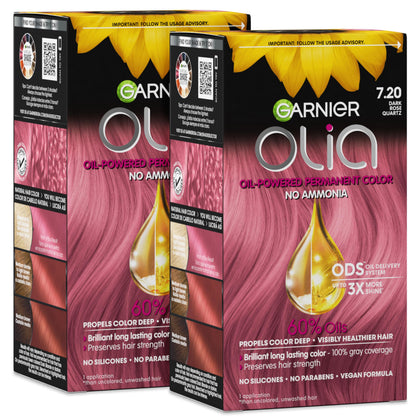 Garnier Olia coloration cheveux 7.20 Quartz Rose Foncé vue de face