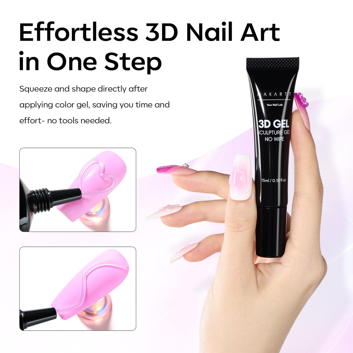 Gel 3D Makartt avec strass et motifs 3D