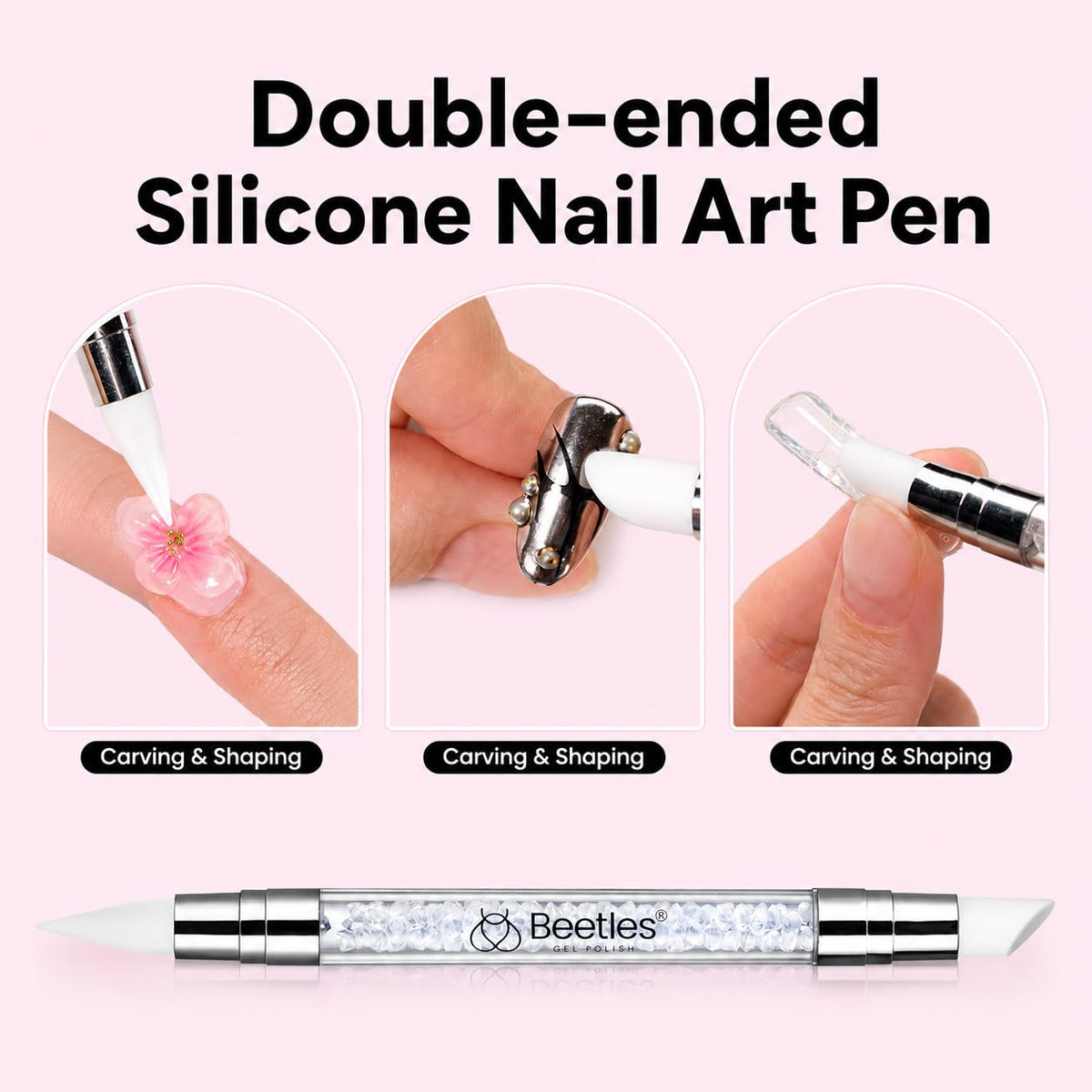 Gel à ongles 3D beetles utilisé pour créer un design