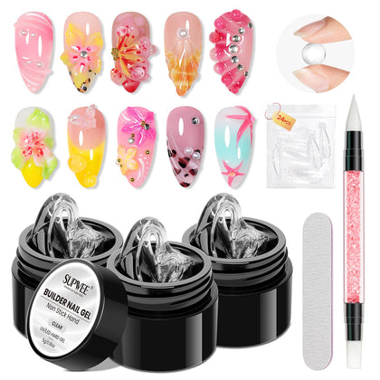 Gel à ongles 3D SUPWEE 50g avec moules et stylo en silicone