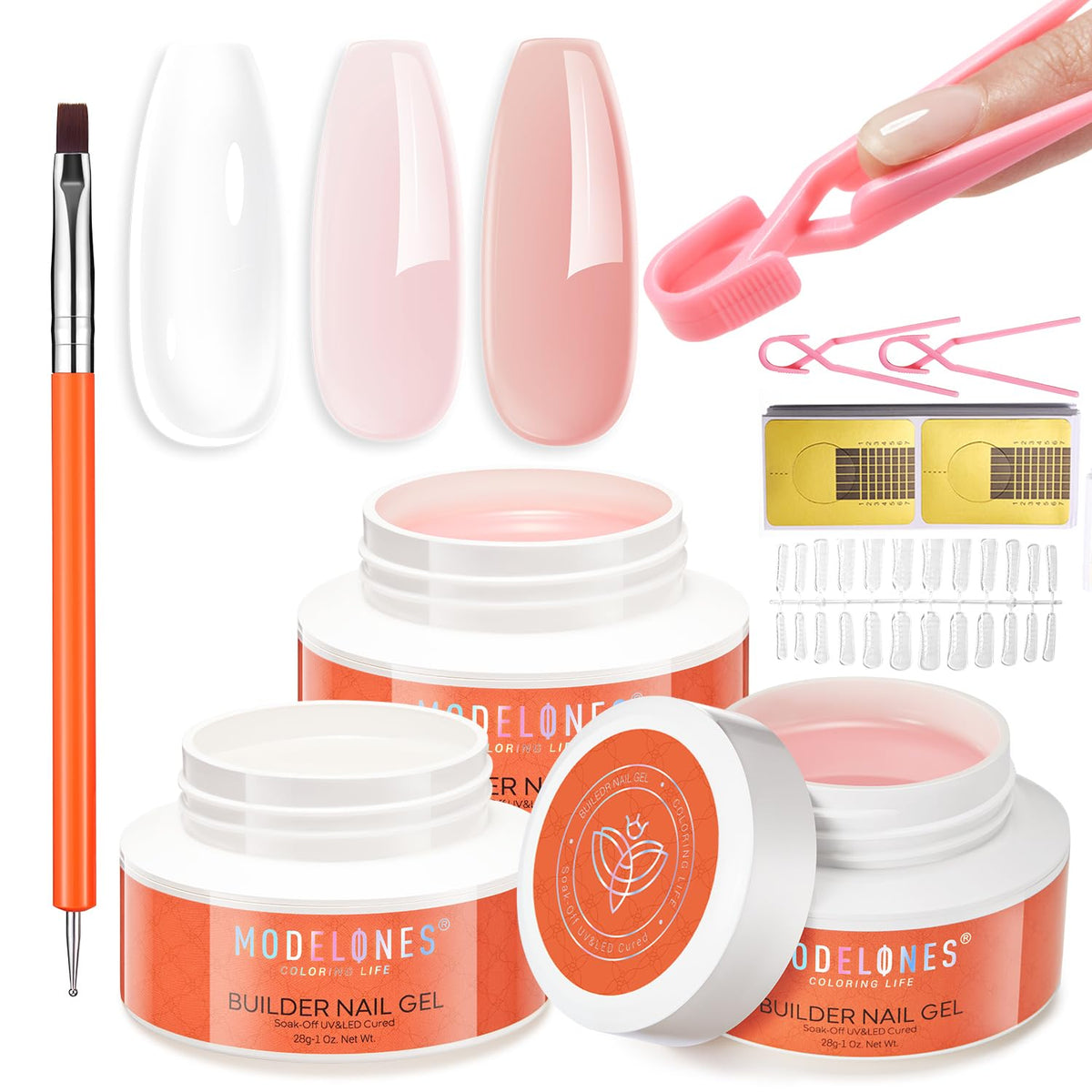 Gel à ongles builder modelones couleur nude 1oz