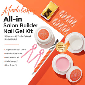 Gel à ongles builder modelones couleur rose 1oz