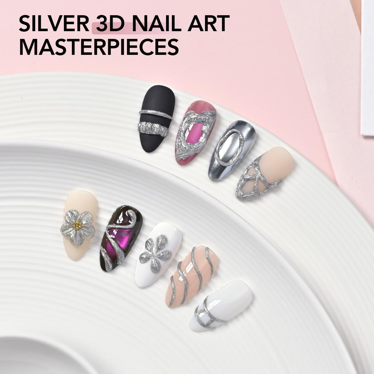 Gel à ongles GAOY 3D argent tube ouvert