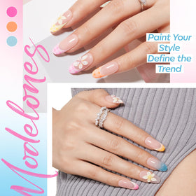 gel à ongles orange du set modelones