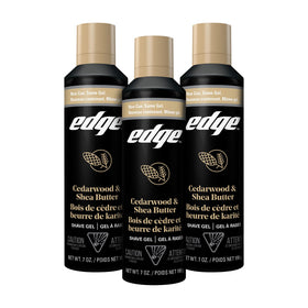 Gel à raser Edge 3 pack avec cèdre et beurre de karité