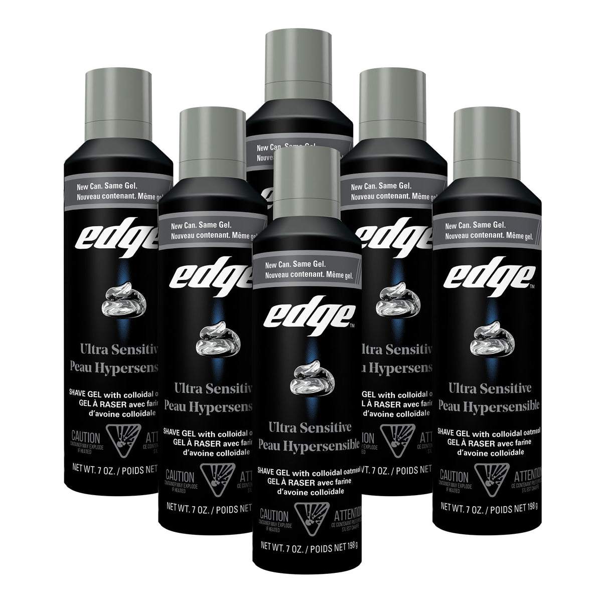 Gel à raser Edge pour hommes, 7 oz, packaging avant