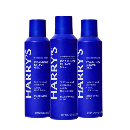 Gel à raser Harry's moussant avec aloe vera - pack de 3