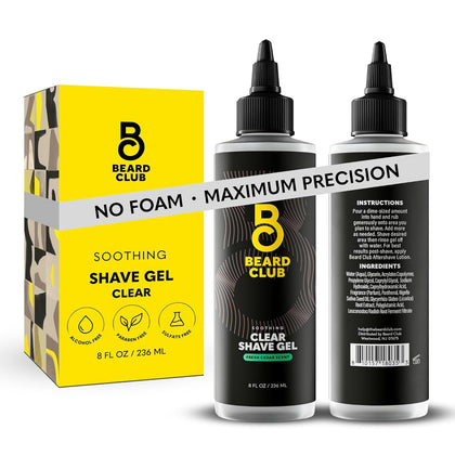 Gel à raser Premium The Beard Club 240g vue avant avec étiquette