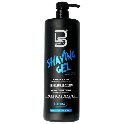 Gel à raser transparent L3 33,8 fl oz vue de face