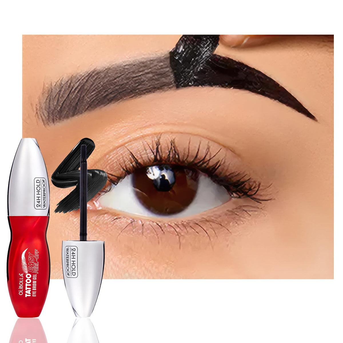 Gel à sourcils FeiCuiYun de 32g en teinte grise, vue avant