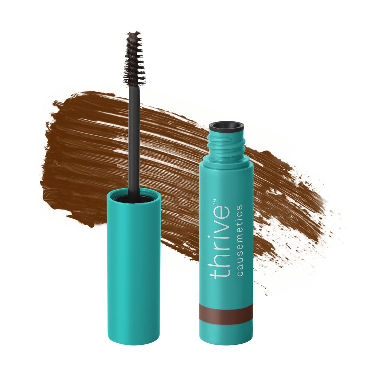 Gel à sourcils Thrive Causemetics brun moyen vue de face