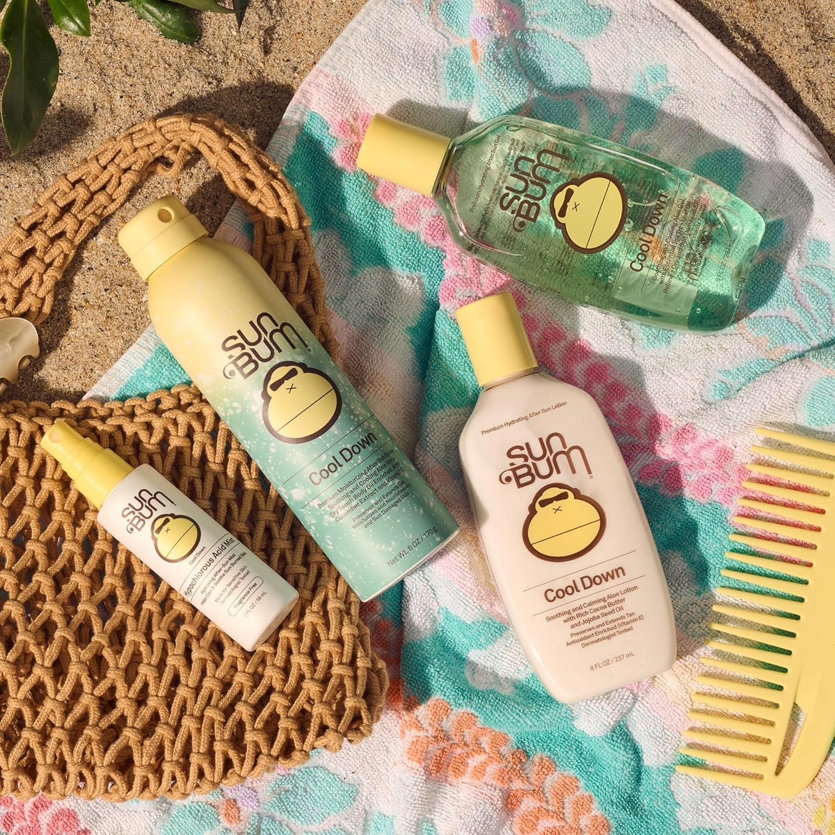 Gel Aloe Vera Sun Bum 236ml avec texture sur la main