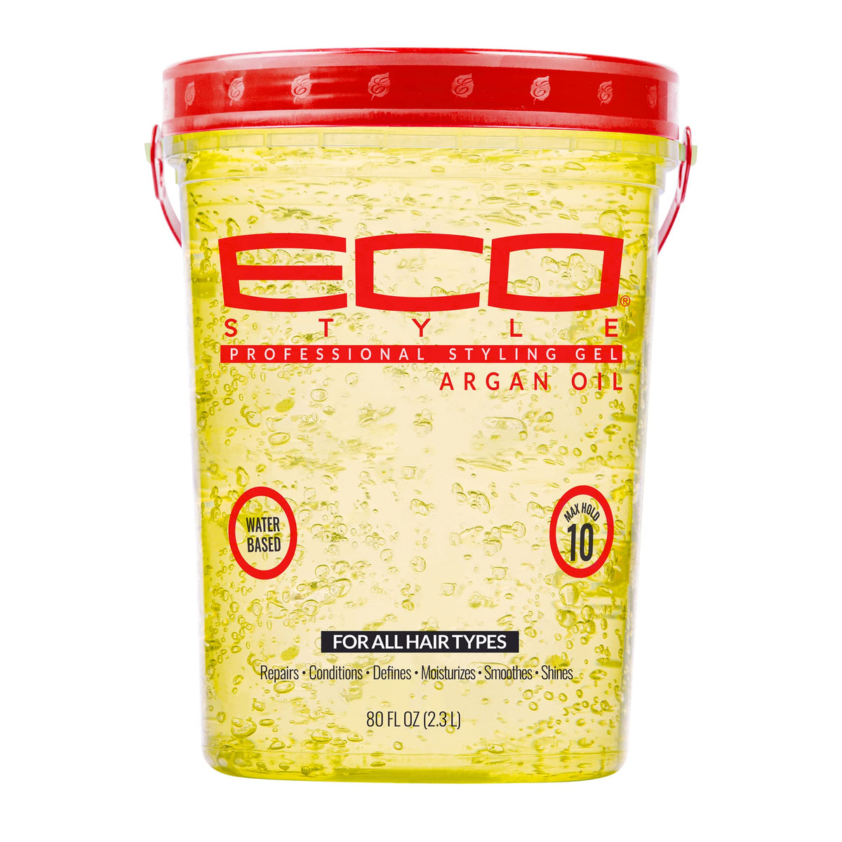 Gel coiffant Eco Style 5LB avec huile d'argan en pot