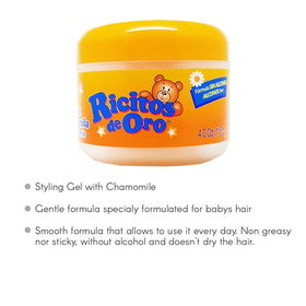 Gel coiffant Ricitos de Oro, description sur l'emballage