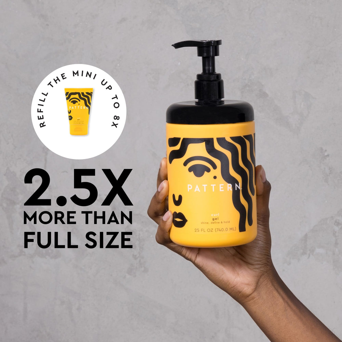 Gel Curl PATTERN 848g avec ingrédients naturels