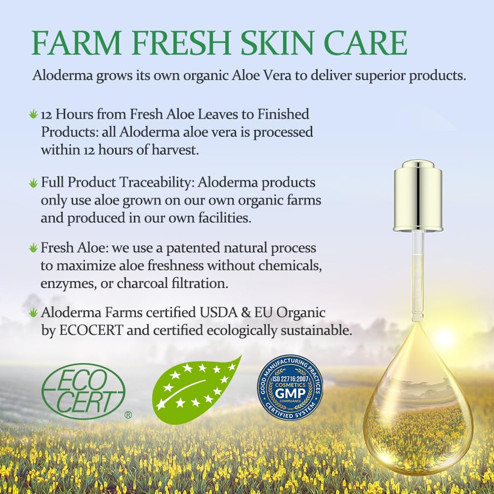 Gel d'Aloe Vera Aloderma 7oz vue de dos