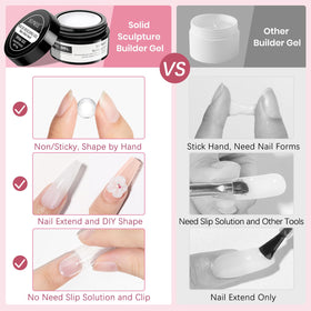 Gel d'extension d'ongles SUPWEE en blanc et nude