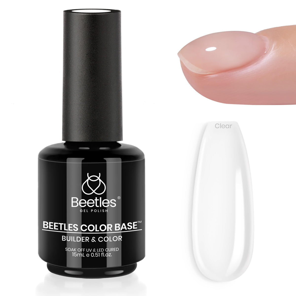 Gel de base 5-en-1 beetles 15ml vue de face