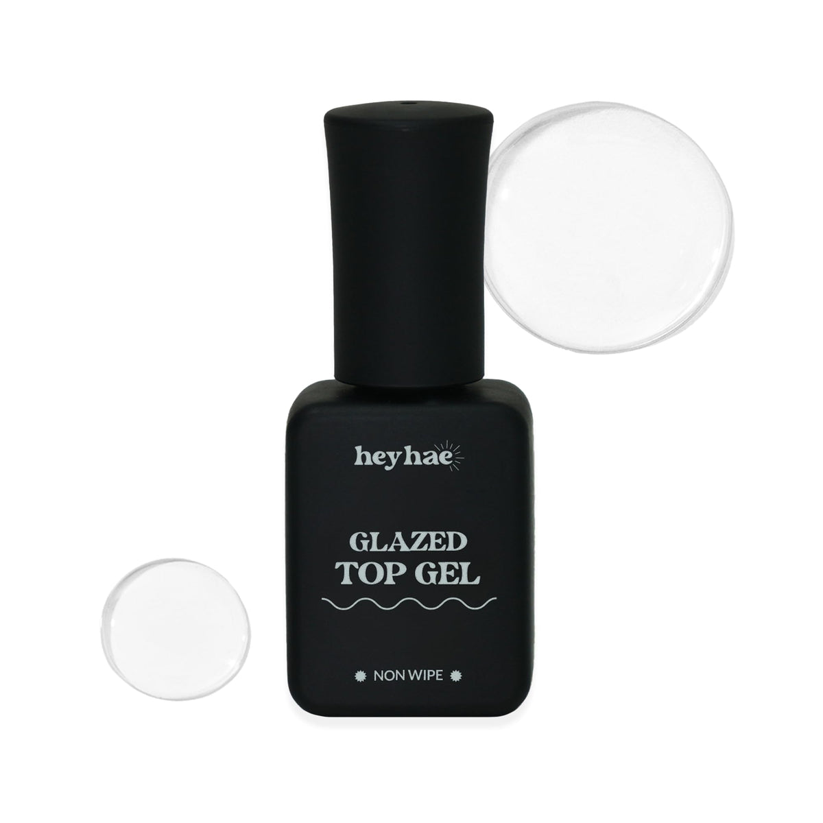 Gel de finition heyhae 0,23 fl. oz. vue avant avec bouchon noir