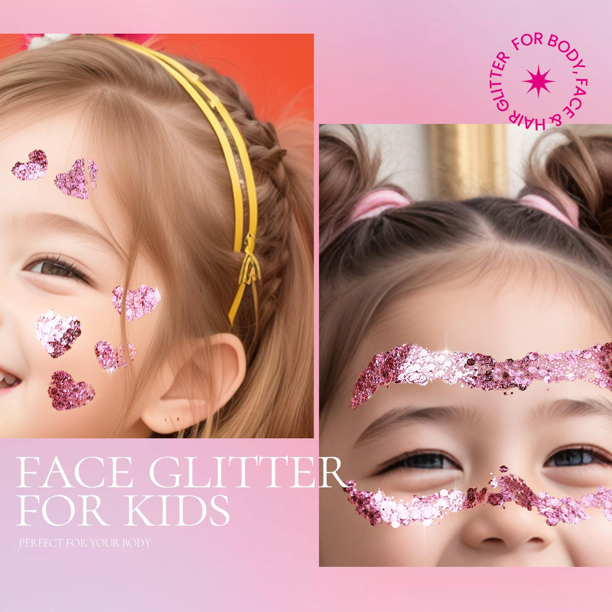 Gel de paillettes roses sur les ongles, éclat brillant